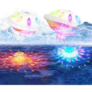 2PACK Floating Pool Lights, Rechargeable Pool Lights
