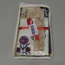 Hand Block White Cloth Napkins Set of 6  Elegant Cotton Napkins for Dinner, Weddings, Reusable Everyday Use  Decorative Floral Napkins Everyday for Kitchen & Home Decor (6, Purple, 18X18 Inches)