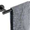 JQK Black Towel Bar, 12 Inch 304 Stainless Steel Thicken 0.8mm Hand Towel Rack, Bathroom Towel Holder Matte Black Wall Mount, Useable Length 9 Inch TB110L9-PB
