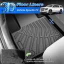 Floor Mats for 2015-2020 Chevy/Chevrolet Suburban & GMC Yukon XL 8 Seats, All Weather Cargo Liner for Suburban Accessories, Heavy Duty TPE Cargo Mats, Car Accessories