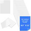 100 Pcs Self Adhesive Display Pockets 8.5 x 11 Inch Paper Sleeves Wall Protectors, and Door Communication Clear Adhesive Sheet Protector for School Index Cards Labels Storage Bin Cabinets Supplies