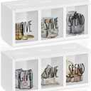 2 Pcs Piggy Bank for Kids Girls Boys, Wooden Give Save Spend Bank for Money Saving Box, Rustic Coin Banks for Adults, Change Coin Jar for Piggy Bank Toy, Early Ideas for Kids