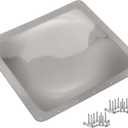 XMK RV Skylight Replacement, 26" x 26" Outer Dome Fit 22" x 22" Openings, RV Skylight Cover Shower Roof Dome for Camper Trailer Fifth Wheel Truck, Impact Resistant, Smoke Gray