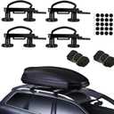 Roof Box U-Bolt Clamps/Roof Rack Clamps car Truck Universal Stainless Steel U Brackets Installation Accessory 85mm Inside Width, with 8 Lock Nuts, 2 Straps Cargo Box mounting Bracket (4PCS)