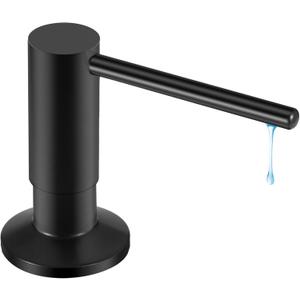 Yofidra Soap Dispenser for Kitchen Sink: Built in Sink Soap Dispenser Pump, Brushed Nickel Stainless Steel Sink Soap Dispenser with 47 Tube Kit Fit for Kitchen Bathroom in Counter (Black)