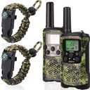 Gifts for Kids Aged 5-12 Boy Toys Kids Walkie Talkies 22 Channel 2 Way Radio 3 Miles Long Range fit Outdoor Adventure Hunt Game Camp Toys for Boys 6 7 8 9 Years Old Gifts for Boys (Green)