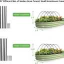 Garden Hoops Grow Tunnel, 6 Sets of 7FT Greenhouse Hoops for Raised Beds, Rust-Proof Fiberglass Frame for Garden Netting, Small Greenhouse Kit, Shade Cloth, Plant Row Covers, 30pcs