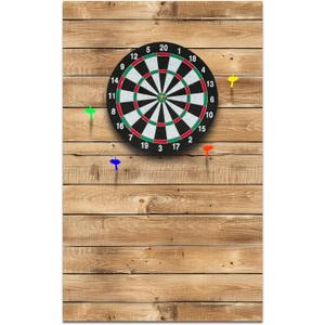 Felt Wood Grain Dart Board Wall Protectors Square Dart Board Backing Tiles Dartboard Backboard Cork Backboard Alternative (36 x 24 x 0.5 Inch)