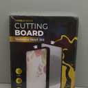 Stainless Steel Cutting Board for Kitchen, Double Sided Stainless Steel & Wheat Straw PP, Non Slip with Juice Groove, Anti-Scratch, Large Chopping Board for Kitchen (Vegetable-Themed Surface)