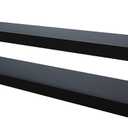 BAMEOS 47in Floating Shelves, Black Wall Mounted Wooden Shelves with Invisible Brackets Set of 2
