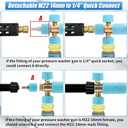 Tool Daily Original Soap Foam Cannon for Pressure Washer, 20 Pack Foaming Car Wash Soap, 5 Power Washer Nozzle Tips, 1/4 Inch Quick Connect