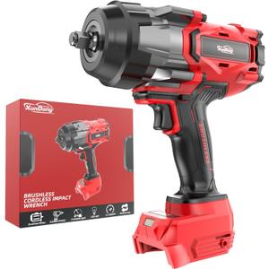 Cordless Impact Wrench 1/2" for Milwaukee 18V Battery, 1600Ft-lbs(2200N.m) High Torque Impact Gun Heavy Duty, Brushless Electric Power Impact Driver with 4 Speed Modes & LED Work Light (No battery) (2200NM 1/2 Drive)