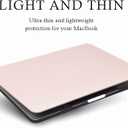 Funut for MacBook Air 13 Inch Case 2021 2020 2019 2018 Release M1 A2337 A2179 A1932 Touch ID, MacBook Air M1 Cover Crocodile Leather Laptop Hard Shell & Keyboard Cover for Mac Air 13 Inch, Pink