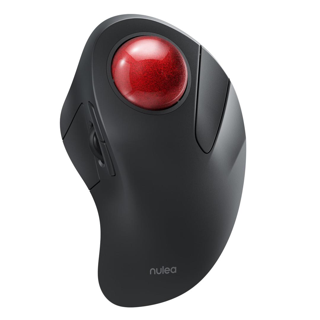 Nulea M505 Wireless Trackball Mouse Index Finger Control Ergonomic Design 5-Level DPI Adjustable Rechargeable High Capacity