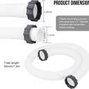 Pool Hoses 1.5" for Above Ground Pool Replacement Hose for Pool Pump 1.5" Diameter Swimming Pool Hose for Above Ground Pools, 59" Long 2 Pack Filter Pump Hose for Pump Models