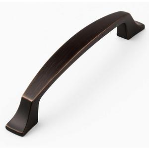Modket Brooklyn Series Solid Traditional Classic Kitchen Cabinet Pull Handle 6-1/8" Overall Length, 5" (128mm) Hole Centers, Oil Rubbed Bronze 10 Packs