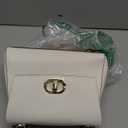 Top Handle Bag Leather Satchel Bags for Women Luxury Designer Business Crossbody Work Purse with Multiple Internal Pockets (White)