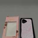 DEENAKIN for iPhone 17 Case - Wireless Charging Compatible - Dual-Layer Hard Shell & Silicone Cover - Shockproof Protective Phone Case with Trendy Cute Designs for Women - Dainty Pink Blossom