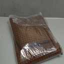 MIULEE Set of 2 Waffle Bathroom Rugs, Fall Boho Bath Rugs Non Slip Washable, Super Absorbent Bath Mats, Ultra Soft Rubber Backed Shower Mats for Bathroom Floor, Tub, Terracotta, 17"x24"+18"x30"