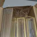 Gold Acrylic Sign Holder 5x7, 16 Pack Wedding Gold Frame Table Number Holders Vertical, Clear Picture Frames Flyer Stands Tables Menu Holder, Double Photo Paper Display Holder for Party, Home, Office