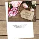 25 Mother's Day Cards - Beautiful Rose Design - 26 White Envelopes - FSC Mix