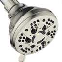 AquaDance BRUSHED NICKEL High Pressure 6-Setting Spiral Shower Head  Angle Adjustable, Anti-Clog Showerhead Jets, Tool-Free Installation - USA Standard Certified - Top U.S. Brand