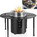 Surround Extension Table for Ninja Fireside360 Outdoor Heater & Fire Pit (OF100/OF101), Carbon Steel, 45.87" OD, Adjustable Legs, No-Drill Clamp Mount, 360° Wrap