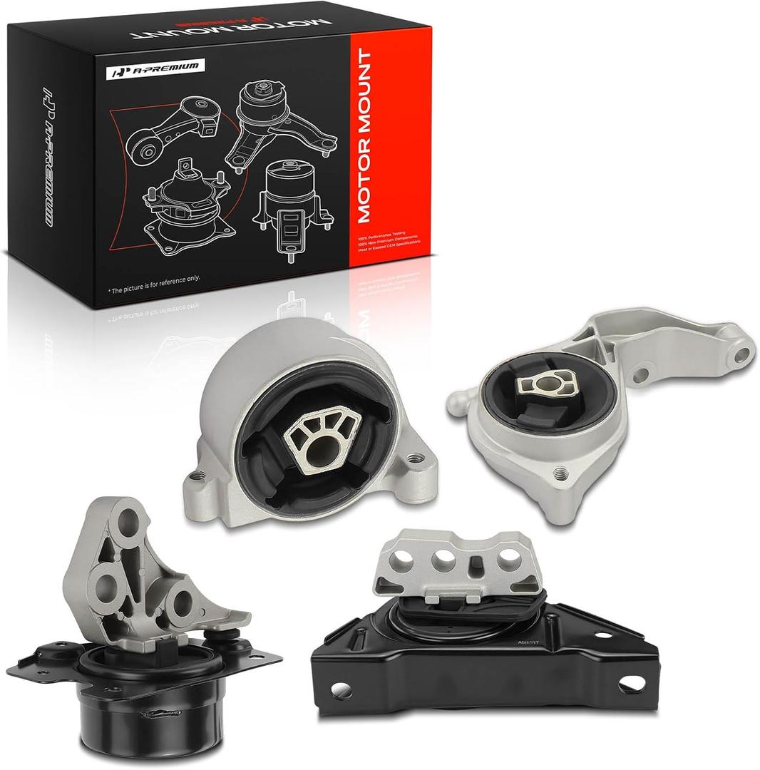 A-Premium Engine Motor Mount and Transmission Mount Kit, Set of 4 | Compatible with Saturn Vue 2008 2009 2010, 2.4L, Automatic Transmission Only, Reduce Vibration and Noise