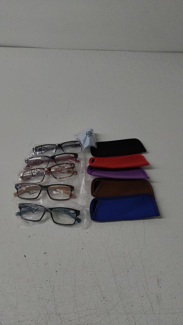 Reading Glasses for Women Men - 5 Pack Ladies Stylish Readers Computer Eyeglasses W/Spring Hinge - Blue Light Blocking Glasses Anti Eyestrain