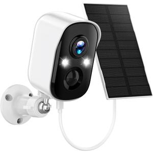 Security Cameras Wireless Outdoor, 2K Solar Cameras for Home Security Wireless, Color Night Vision, PIR Motion Detection, IP66 Waterproof, Cloud Storage/SD Card, Instant Alerts, 2.4GHz WiFi