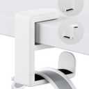 Headphone Hook - Under Desk Headphone Holder with 360-Degree Adjustable Rotation (Creamy White)