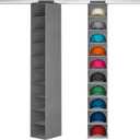 Lifewit 10 Compartments Hat Organizer for Baseball Caps, 1 Pack Hat Rack Hanging Storage organizer, Non-Woven Fabric Display Shelf Holds Up to 40 Hats, Cap Holder Hanger for Closet, Bedroom, Grey (Gray)