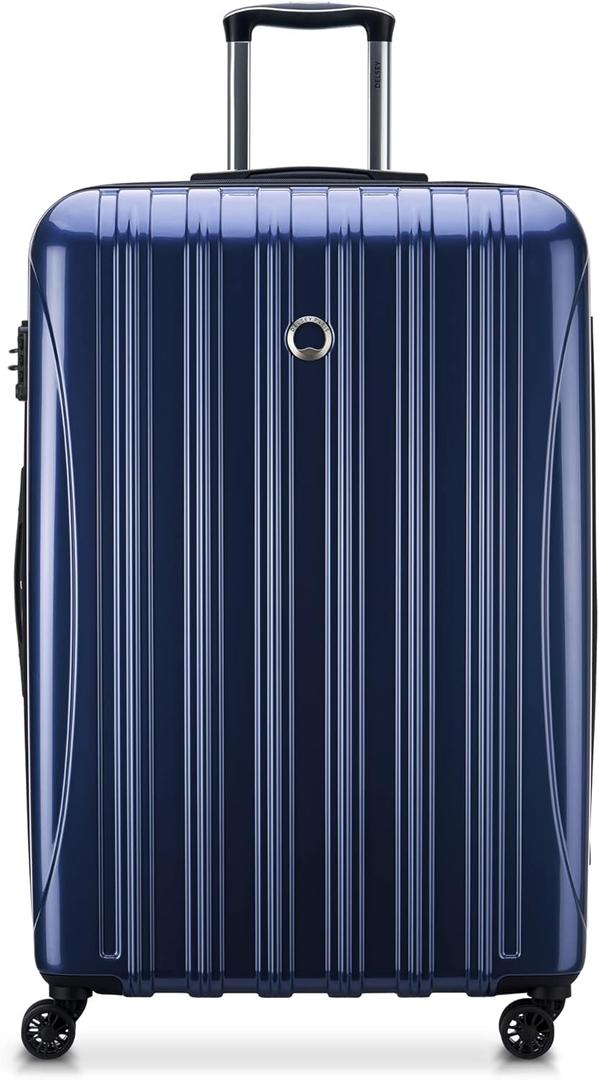 DELSEY PARIS Helium Aero Hardside Expandable Luggage with Spinner Wheels, Blue Cobalt, Checked-Large 28 Inch (One Size)