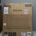 Keny 29"-55" Extra Wide Baby Gate, Pressure Mounted No Drilling Dog Gate for Stairs Doorways, Easy Walk Through Safety Gate for Babies or Pets, 30" Tall, Brown