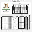 Dog Playpen for Indoor & Outdoor, 24 inch 8 Panels Metal Puppy Playpen for Puppies/Small Dogs, Portable Pet Fence for Yard, Camping, Travelling, Black