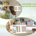 Acrylic Straw Holder for Cabinet, White Reusable Straw Organizer with Double Sided Adhesive Tape and Stickers, Straws Storage Container for Cabinet Door Kitchen Counter Cupboard Fridge