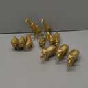 Metallic Gold Plastic Animal Figurines Toys, 12PCS Golden Safari Zoo Animal Figures, Jungle Wild Animals for Baby Shower Decor, Safari Themed Birthday Party, Christmas Decoration Gifts