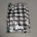 Mxocom Black Checked Pattern Oven Mitts and Pot Holders Sets Gingham Plaid Check Black Silicone Heat Resistant Kitchen Oven Gloves Pot Holder for Cooking