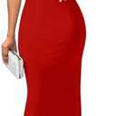 YMDUCH Women's Elegant Sleeveless Off Shoulder Bodycon Long Formal Party Evening Dress XL