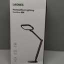 Premium LED Desk Lamp for Home Office  Eye-Caring Double Side Light with Knob Remote, Stepless Dimming & Color, Memory, Metal Table Lamp for Zoom, Studying, Video Conference, Flicker-Free, Glare-Free