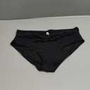 Tempt Me Women Mid Rise Bikini Bottoms Full Coverage Swimsuit Ruched Scrunch Swim Bottom (XX-Large, Black)