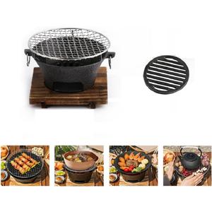 Cast Iron Hibachi Grill, hibachi grill outdoor,portable camping stove,hibachi tabletop,Small Portable Charcoal Grill for Outdoor Tabletop Camping, BBQ Grill Grate Surface 11in, Perfect for 3-4 People