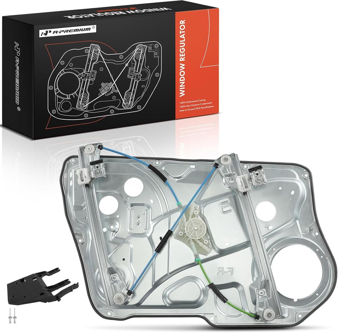 A-Premium Front Right Passenger Side Power Window Regulator with 6-Pin Plug Motor Compatible with Hyundai Genesis 2009-2010 (to 6/01/10)