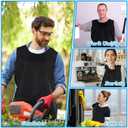 Tucnoeu 4 Pack Black Waterproof Apron Cobbler Apron Unisex Work Aprons with 2 Deep Pockets, Fast Drying Polyester for Cleaning Painting Work Artiest Aprons Kitchen