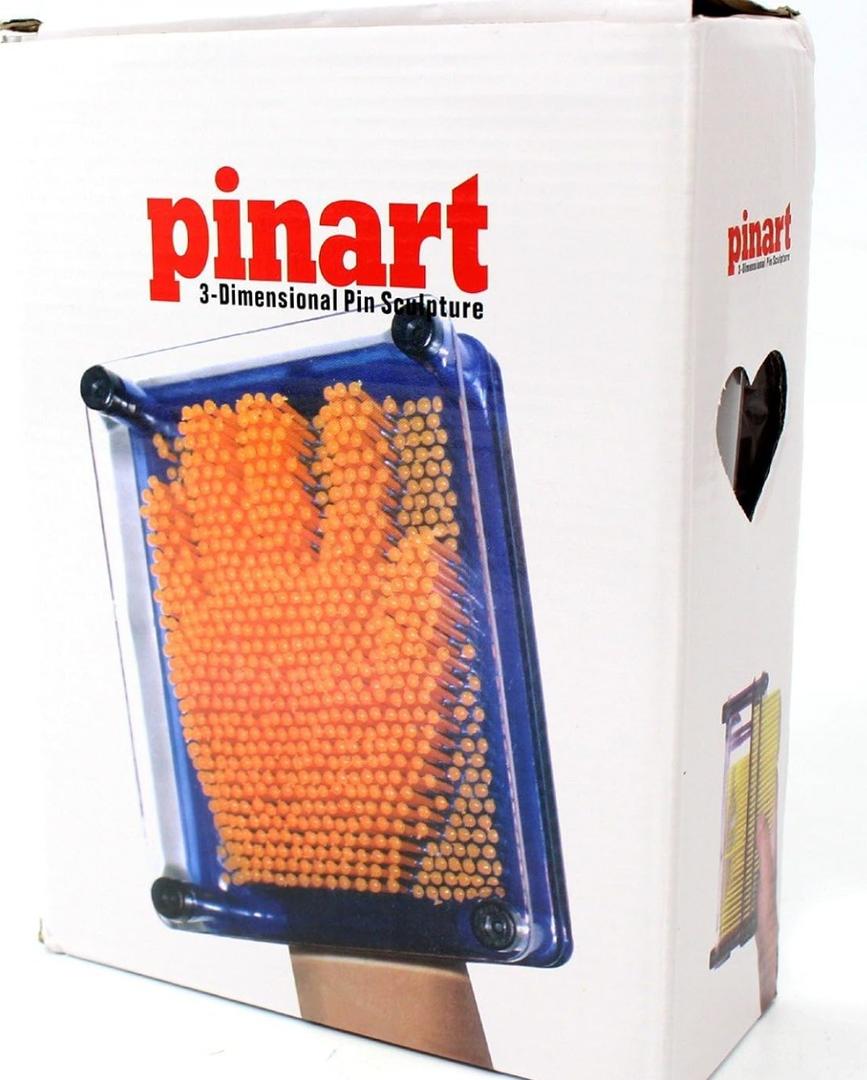 PowerTRC 3D Pin Art Sculpture Pin Impression Toy 8"X6" Hand Mold | Novelty Gifts 