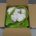 Artflower 8Pcs Real Touch Hydrangea Artificial Flowers, 22.5'' White Full Latex Faux Hydrangea Flowers for Home Floral Arrangements Wedding Bouquets Kitchen Table Centerpiece Decorations