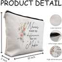 Thank You Gifts Makeup Bag, Never Forget the Difference You Make Cosmetic Bags for Women, Appreciation Farewell Gifts for Coworkers Makeup Zipper Pouch