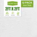 2ft x 2ft Drop Ceiling Tiles，Printed Pro Ceiling Tiles 24 x 24in. Waterproof, Washable and Fire-Rated - Reusable - High-Grade PVC to Prevent Breakage-Package of 12 Tiles, 23.6x23.6