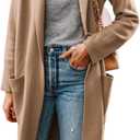 Yousify Cardigan for Women 2024 Open Front Knit Fall Sweaters with Pockets Coatigan Lapel Blazer Coats (Small, Light Tan)