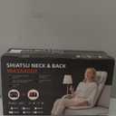 Rainwolf Shiatsu Neck and Back Massage Cushion with Heat - 4D Deep Tissue Kneading Full-Back Massager for Relief Stress, Adjustable Intensity & Height, for Office Chair & Home (Grey)